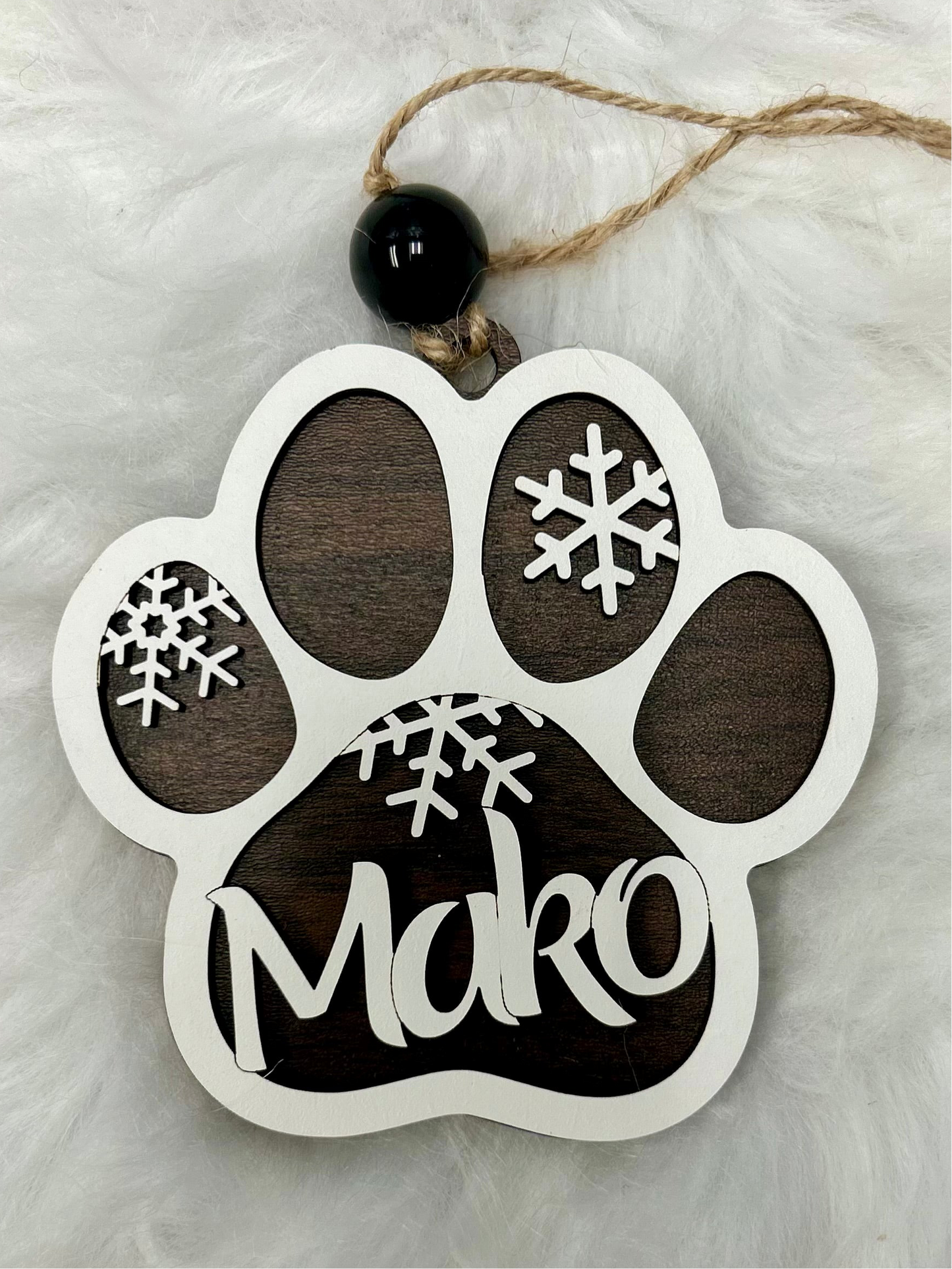 Custom Dog Paw Ornament