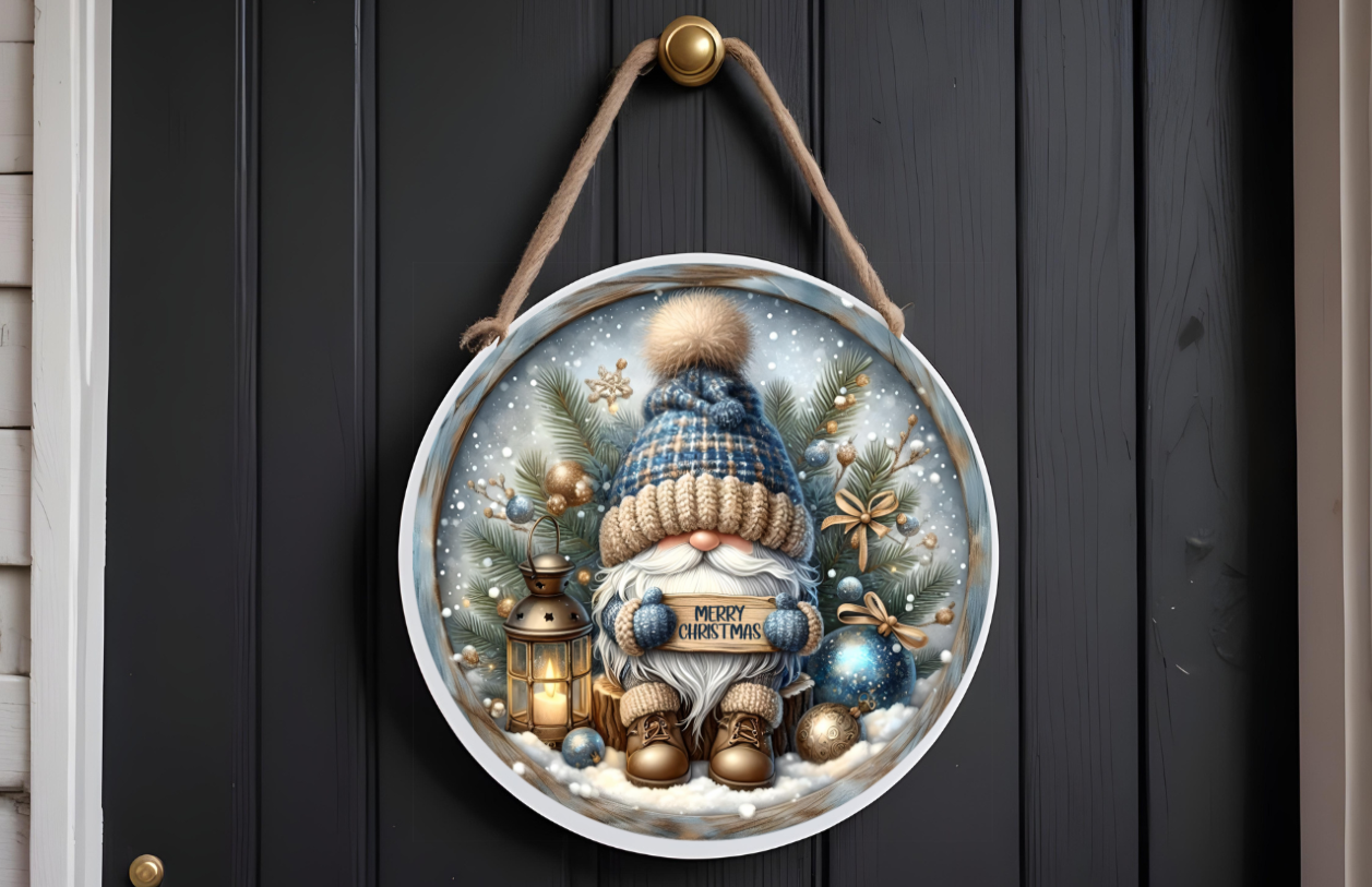 WINTER GNOME 12-inch Door Hanger/Wall Hanger
