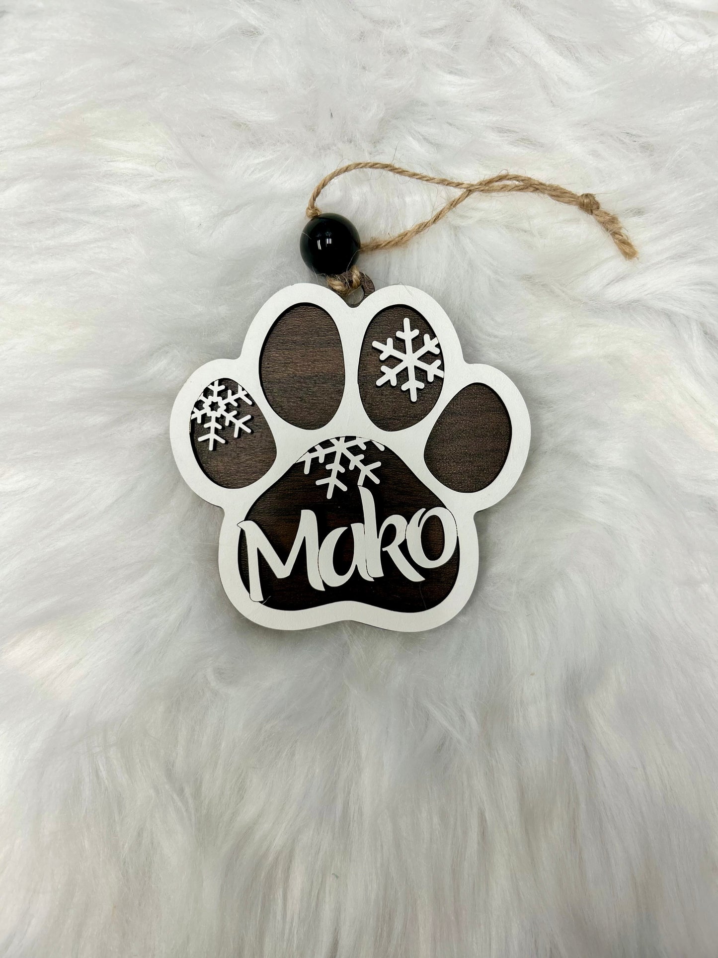 Custom Dog Paw Ornament