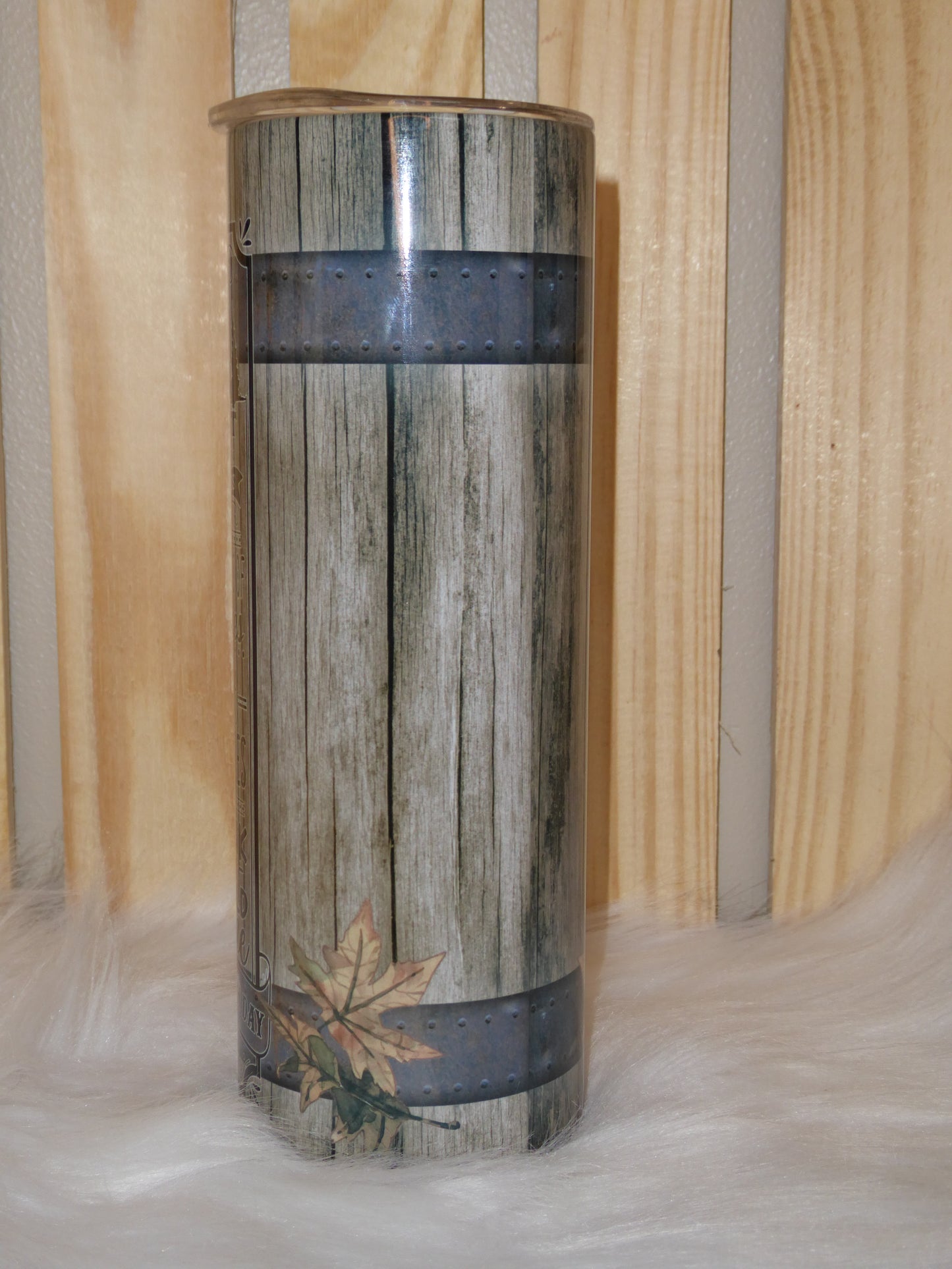 Camping Rules Tumbler Wood Barrel