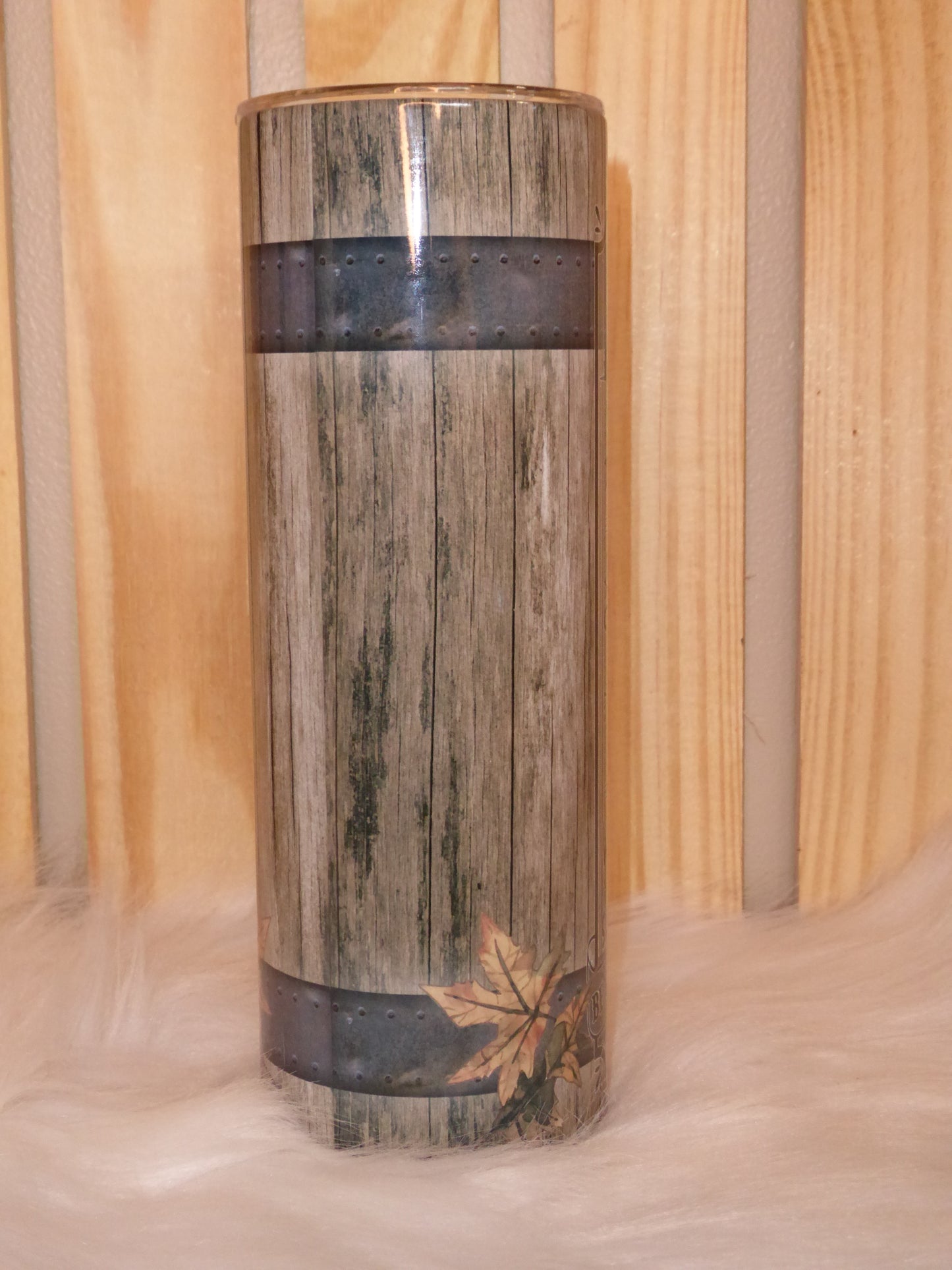 Camping Rules Tumbler Wood Barrel