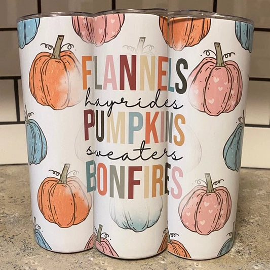 Flannels Pumpkins Bonfire, Tumbler