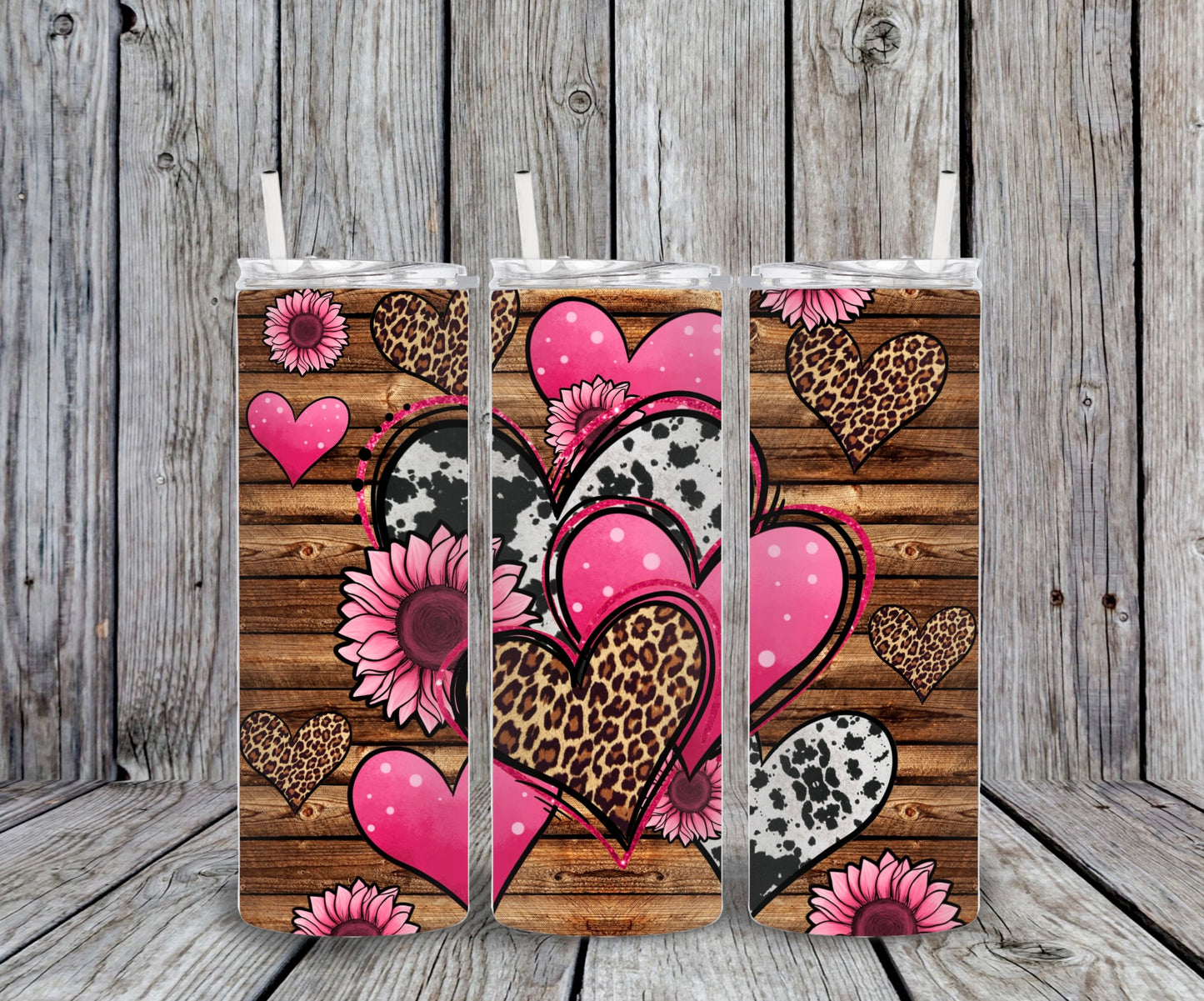 Valentines Day Western Hearts And Sunflowers