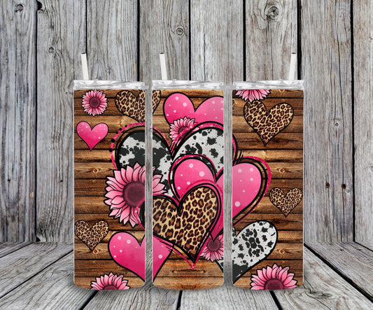 Valentines Day Western Hearts And Sunflowers