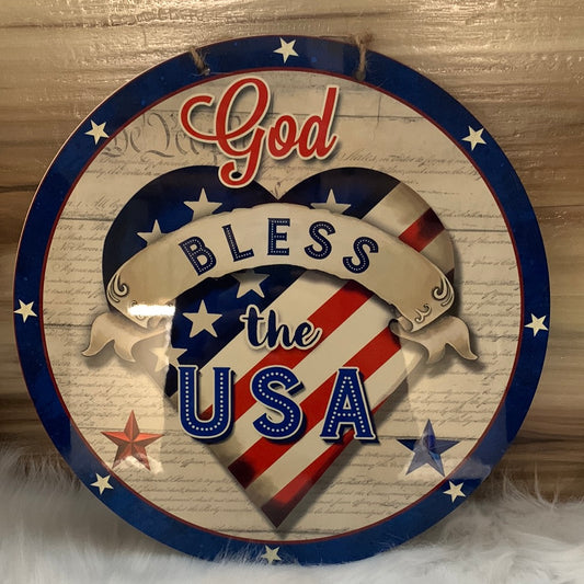 Patriotic 12 inch Door Hanger/Wall Hanger