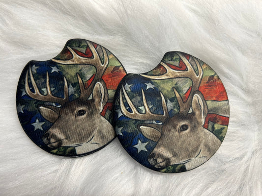 Deer Camo Car Coasters